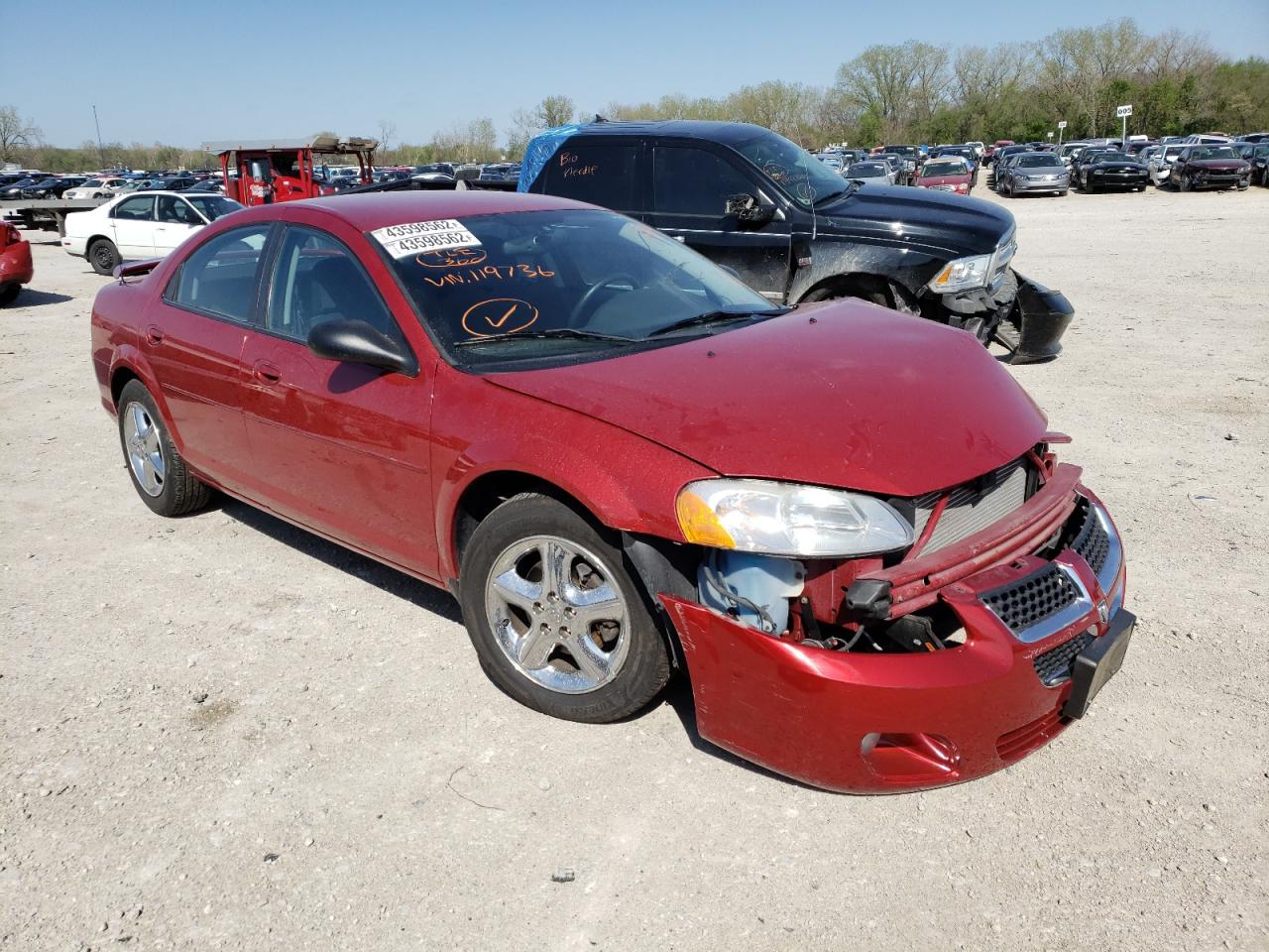 DODGE STRATUS SX 2006 with VIN 1B3EL46R76N119736 - Photo from auction