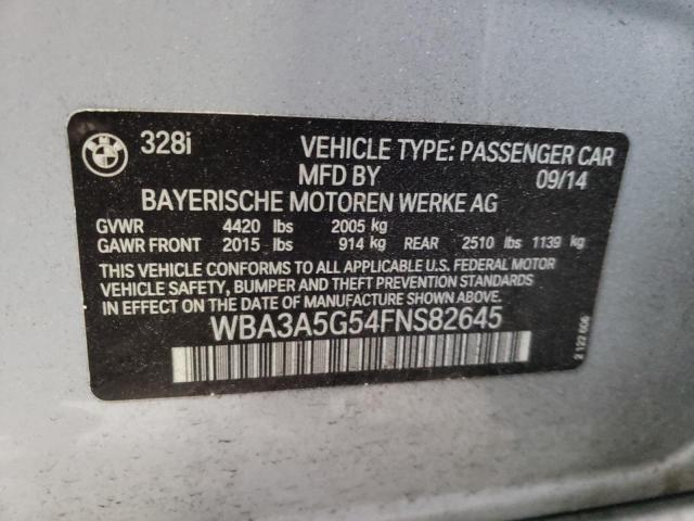 Photo 10 from auction – 2015 BMW 328 I with VIN WBA3A5G54FNS82645