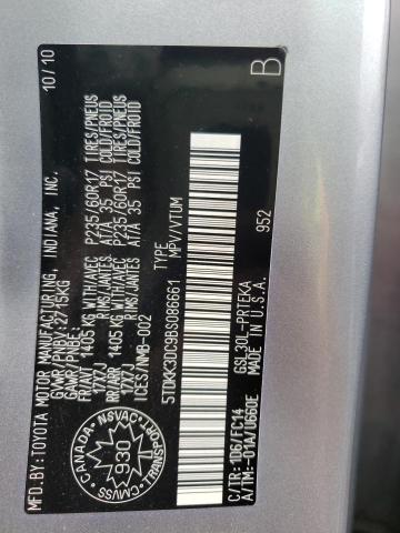 TOYOTA SIENNA LE 2011 with VIN 5TDKK3DC9BS086661 - Photo from auction