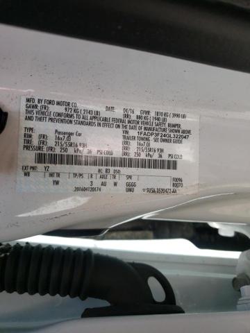 Photo 10 from auction – 2016 FORD FOCUS SE with VIN 1FADP3F24GL322047