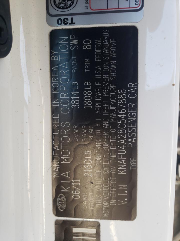 Photo 10 from auction – 2012 KIA FORTE EX with VIN KNAFU4A28C5467886