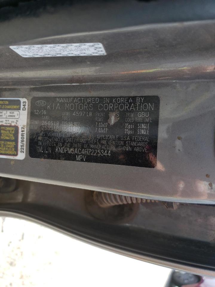 Photo 10 from auction – 2017 KIA SPORTAGE L with VIN KNDPM3AC4H7225344