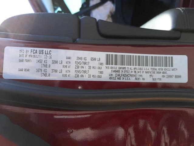 Photo 10 from auction – 2017 JEEP GRAND CHER with VIN 1C4RJFAG5HC749941