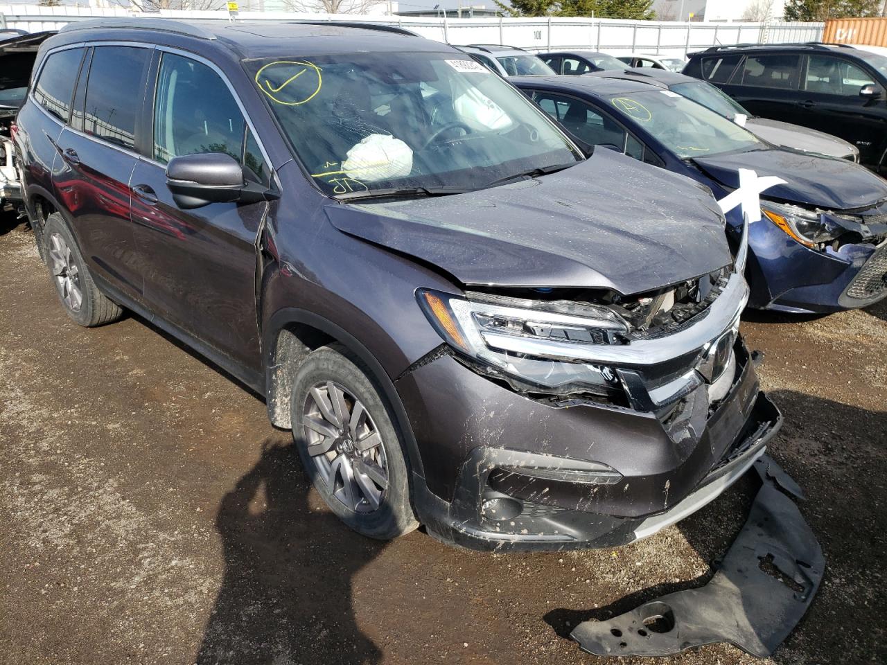 HONDA PILOT EX 2021 with VIN 5FNYF6H35MB503887 - Photo from auction