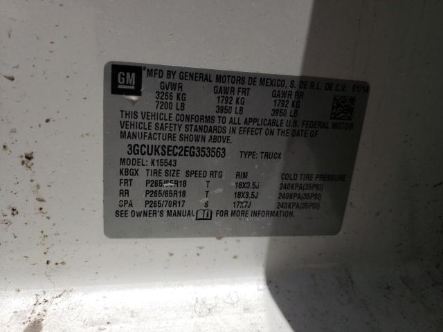 Photo 10 from auction – 2014 CHEVROLET SILVERADO with VIN 3GCUKSEC2EG353563