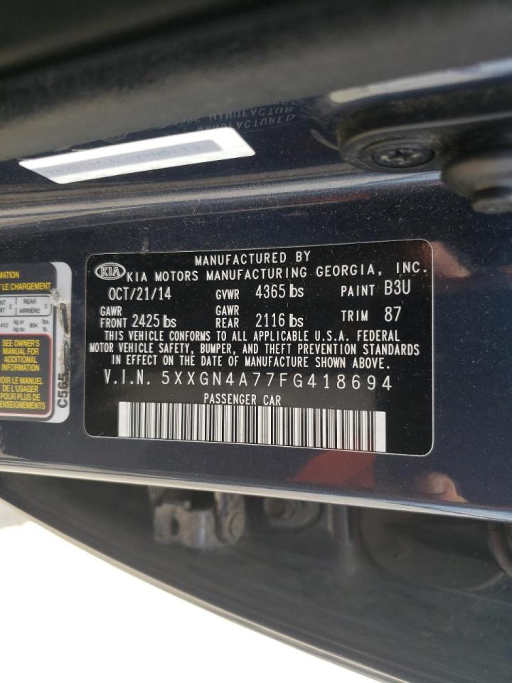 Photo 10 from auction – 2015 KIA OPTIMA EX with VIN 5XXGN4A77FG418694