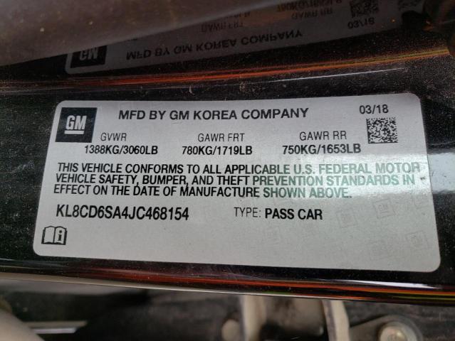 Photo 10 from auction – 2018 CHEVROLET SPARK 1LT with VIN KL8CD6SA4JC468154