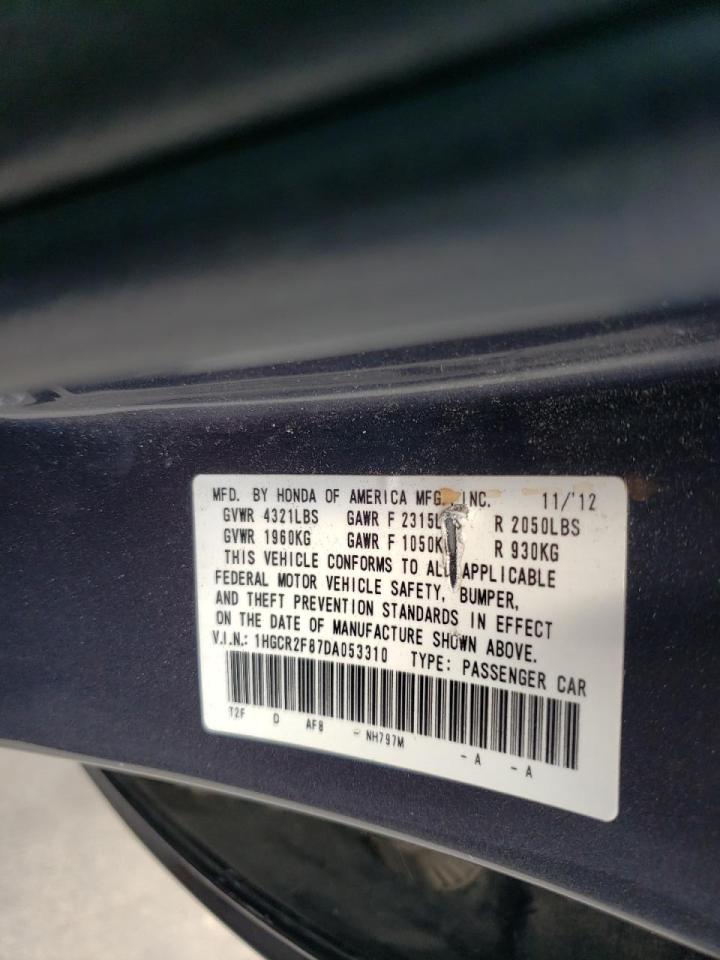 Photo 10 from auction – 2013 HONDA ACCORD with VIN 1HGCR2F87DA053310