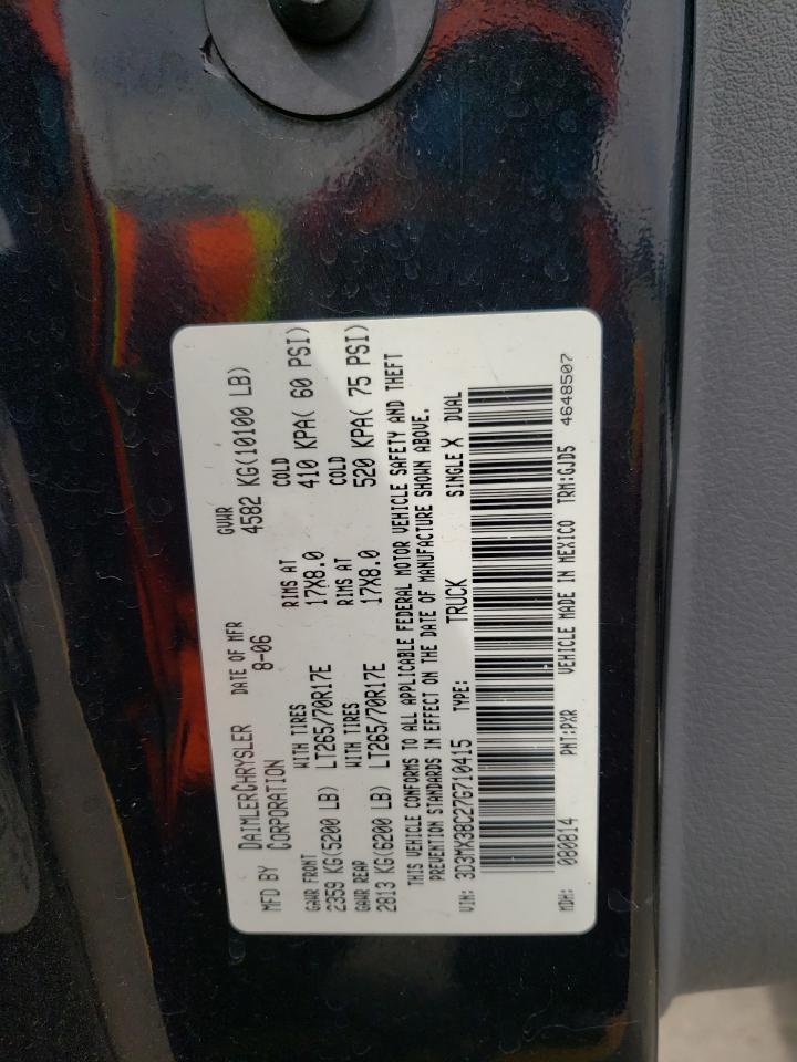 Photo 10 from auction – 2007 DODGE RAM 3500 S with VIN 3D3MX38C27G710415