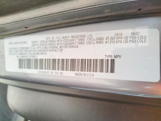 Photo 10 from auction – 2008 SUBARU OUTBACK 2. with VIN 4S4BP62C187306511