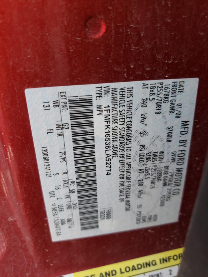 Photo 10 from auction – 2008 FORD EXPEDITION with VIN 1FMFK16538LA52774