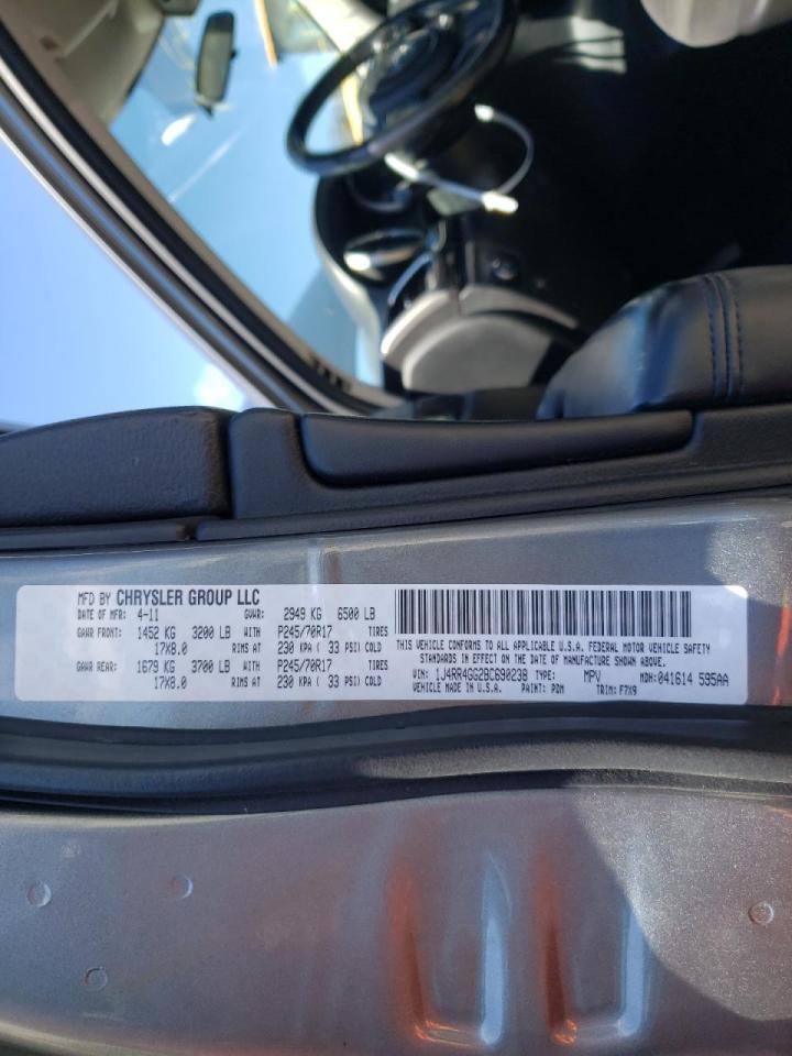 Photo 10 from auction – 2011 JEEP GRAND CHER with VIN 1J4RR4GG2BC690238