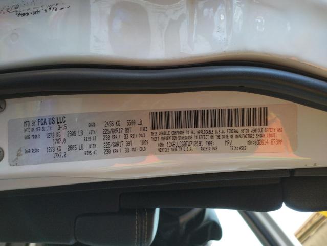 Photo 10 from auction – 2015 JEEP CHEROKEE L with VIN 1C4PJLCS8FW712191