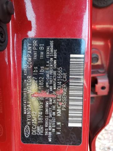 Photo 10 from auction – 2013 HYUNDAI ACCENT GLS with VIN KMHCT4AE4DU416665