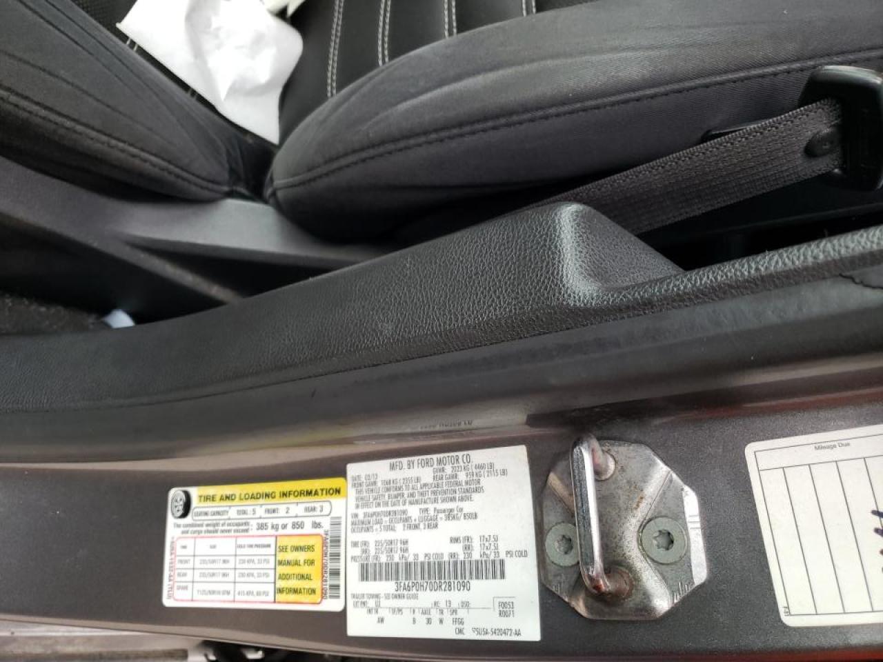 Photo 10 from auction – 2013 FORD FUSION SE with VIN 3FA6P0H70DR281090
