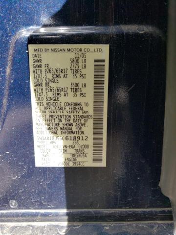 Photo 10 from auction – 2006 NISSAN PATHFINDER with VIN 5N1AR18U56C618912
