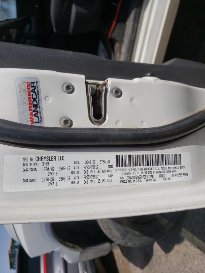 Photo 10 from auction – 2009 DODGE RAM 1500 with VIN 1D3HV18P89S797263