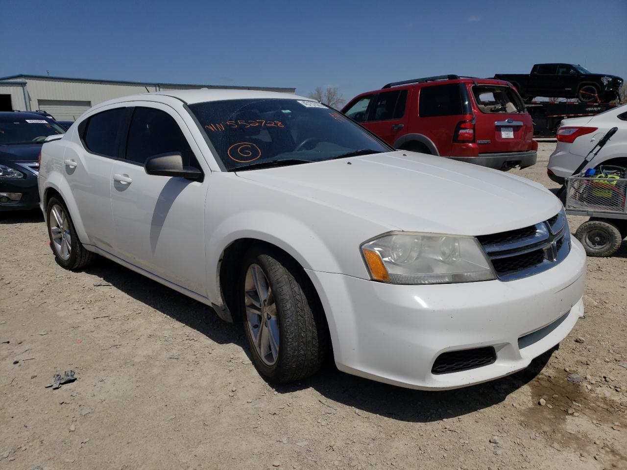 DODGE AVENGER SE 2013 with VIN 1C3CDZAG4DN552728 - Photo from auction