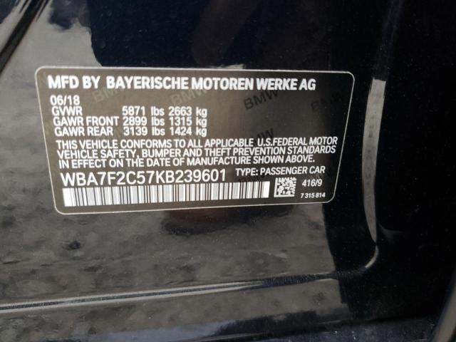 Photo 10 from auction – 2019 BMW ALPINA B7 with VIN WBA7F2C57KB239601