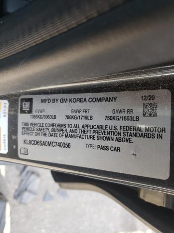 Photo 10 from auction – 2021 CHEVROLET SPARK 1LT with VIN KL8CD6SA0MC740056