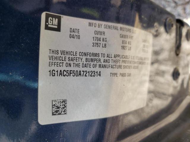 Photo 10 from auction – 2010 CHEVROLET COBALT 1LT with VIN 1G1AC5F50A7212314