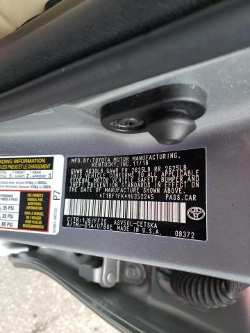 Photo 10 from auction – 2017 TOYOTA CAMRY LE with VIN 4T1BF1FK4HU352245