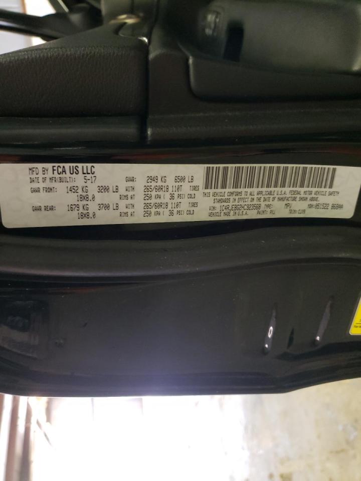 Photo 20 from auction – 2017 JEEP GRAND CHER with VIN 1C4RJEBG2HC923568