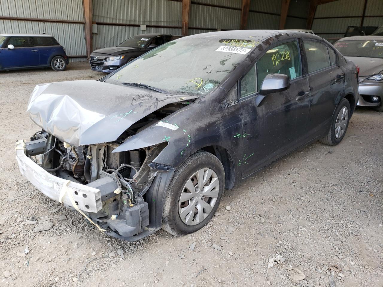 Photo 2 from auction – 2012 HONDA CIVIC LX with VIN 19XFB2F53CE301893