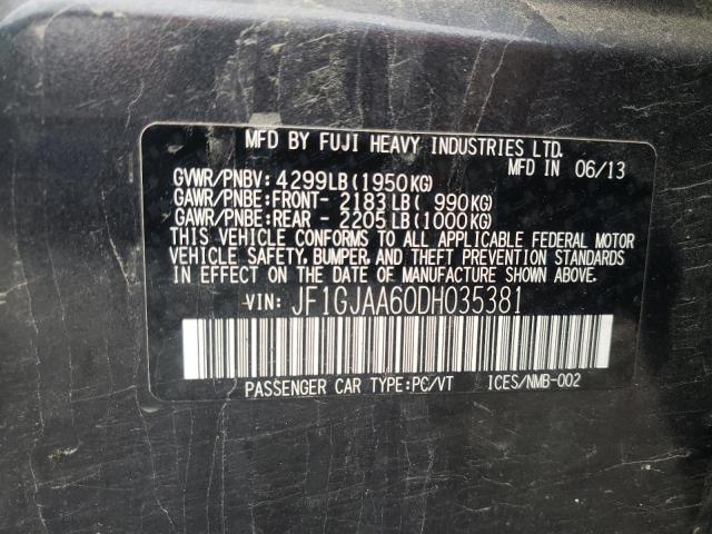 Photo 10 from auction – 2013 SUBARU IMPREZA with VIN JF1GJAA60DH035381