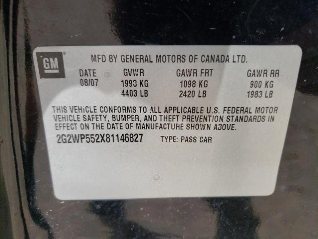 Photo 10 from auction – 2008 PONTIAC GRAND PRIX with VIN 2G2WP552X81146827