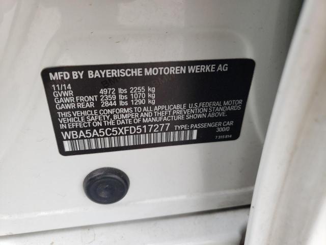 Photo 10 from auction – 2015 BMW 528 I with VIN WBA5A5C5XFD517277