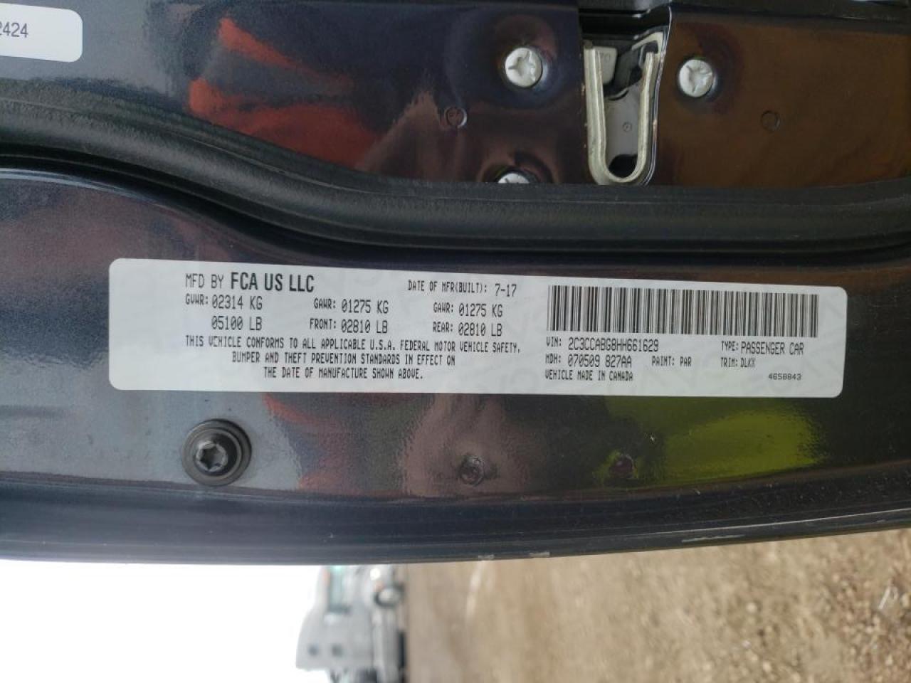 Photo 10 from auction – 2017 CHRYSLER 300 S with VIN 2C3CCABG8HH661629