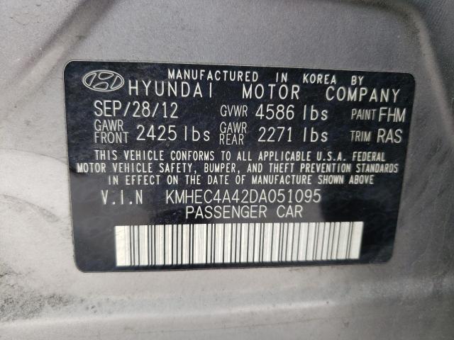 Photo 10 from auction – 2013 HYUNDAI SONATA HYB with VIN KMHEC4A42DA051095