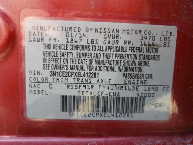 Photo 10 from auction – 2014 NISSAN VERSA NOTE with VIN 3N1CE2CPXEL412281