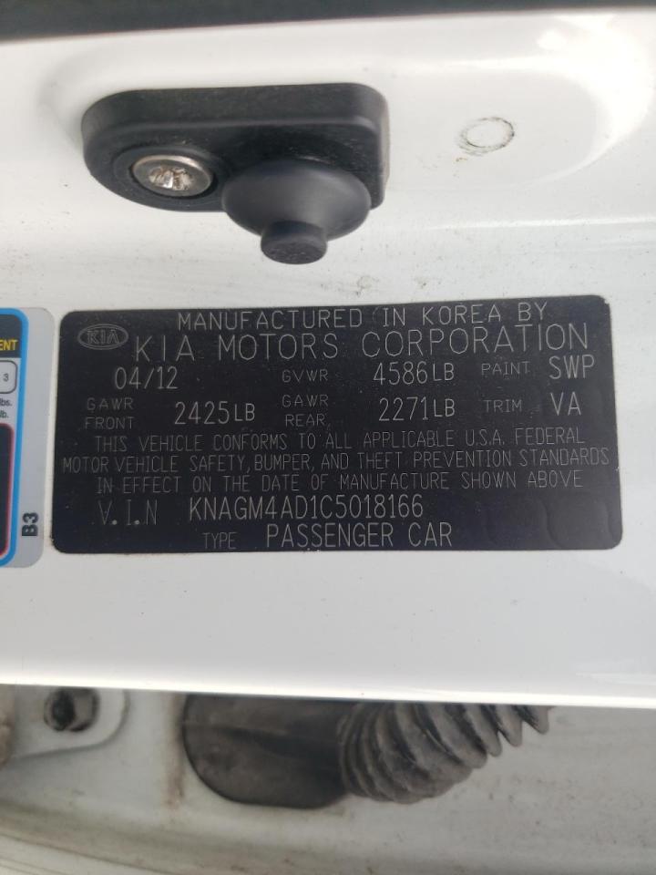 Photo 10 from auction – 2012 KIA OPTIMA HYB with VIN KNAGM4AD1C5018166