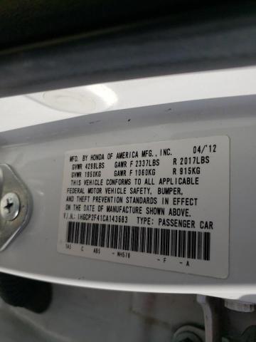 Photo 10 from auction – 2012 HONDA ACCORD LXP with VIN 1HGCP2F41CA143683