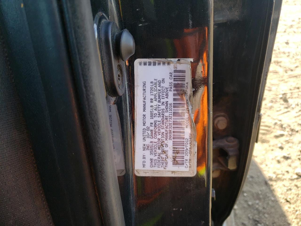 Photo 10 from auction – 2003 TOYOTA COROLLA CE with VIN 1NXBR32E73Z111016