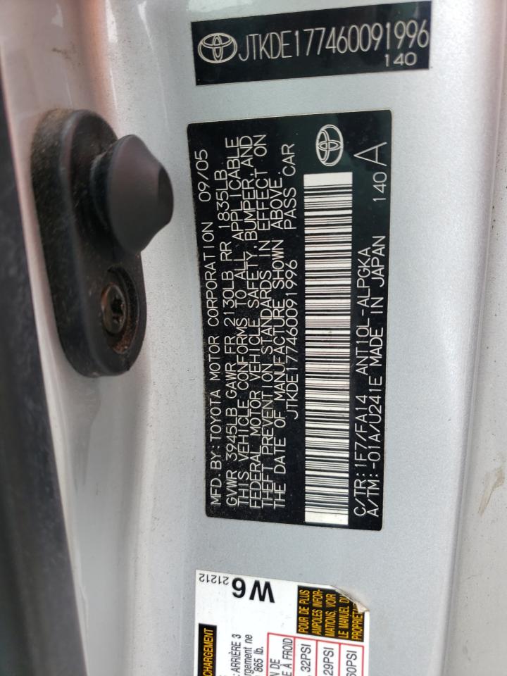 Photo 10 from auction – 2006 TOYOTA SCION TC with VIN JTKDE177460091996