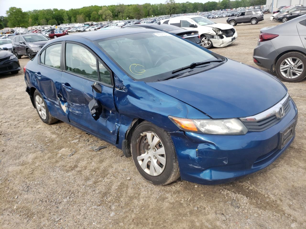 HONDA CIVIC LX 2012 with VIN 2HGFB2F59CH543447 - Photo from auction
