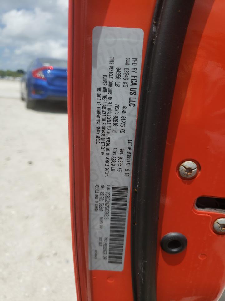 Photo 10 from auction – 2016 DODGE CHALLENGER with VIN 2C3CDZAG7GH326213