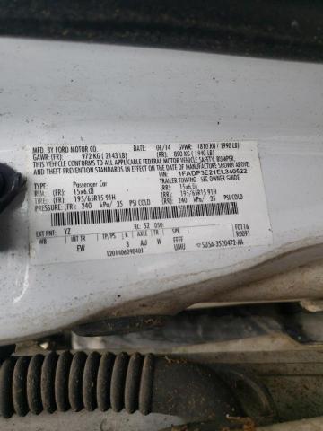 Photo 10 from auction – 2014 FORD FOCUS S with VIN 1FADP3E21EL340522