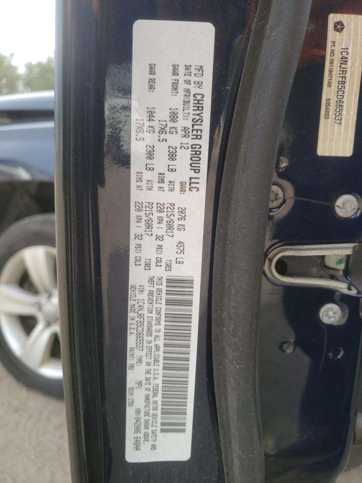 Photo 10 from auction – 2012 JEEP PATRIOT LA with VIN 1C4NJRFB5CD665537