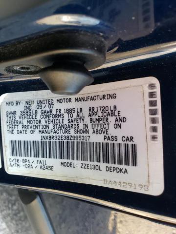 Photo 10 from auction – 2008 TOYOTA COROLLA CE with VIN 1NXBR32E38Z995317
