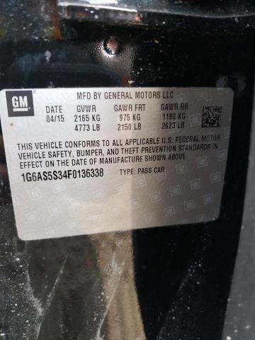 Photo 10 from auction – 2015 CADILLAC CTS PERFOR with VIN 1G6AS5S34F0136338