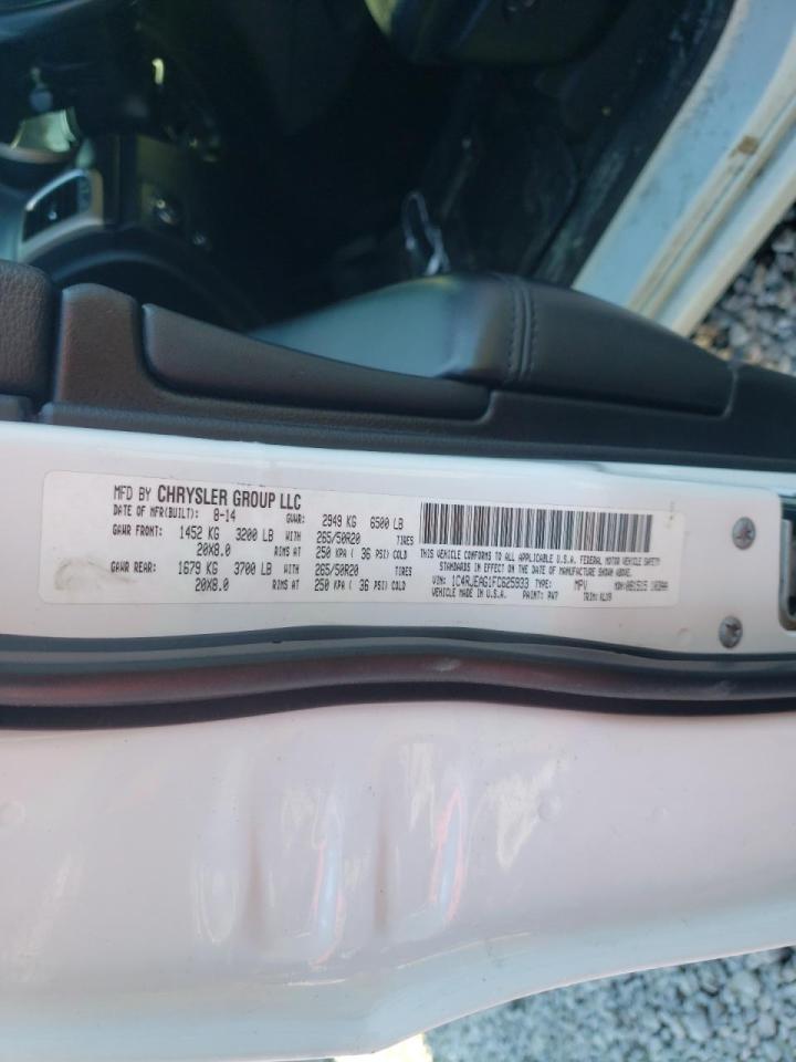 Photo 10 from auction – 2015 JEEP GRAND CHER with VIN 1C4RJEAG1FC625933