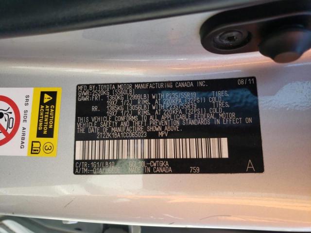 Photo 10 from auction – 2012 LEXUS RX 350 with VIN 2T2ZK1BA1CC065023