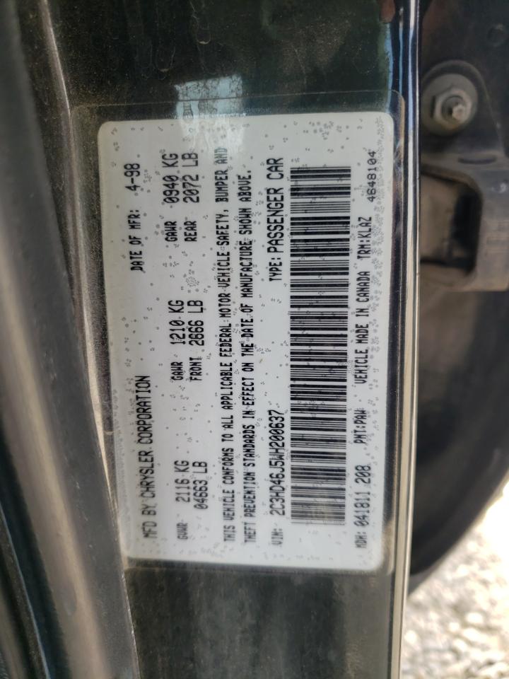 Photo 10 from auction – 1998 CHRYSLER CONCORDE L with VIN 2C3HD46J5WH200637