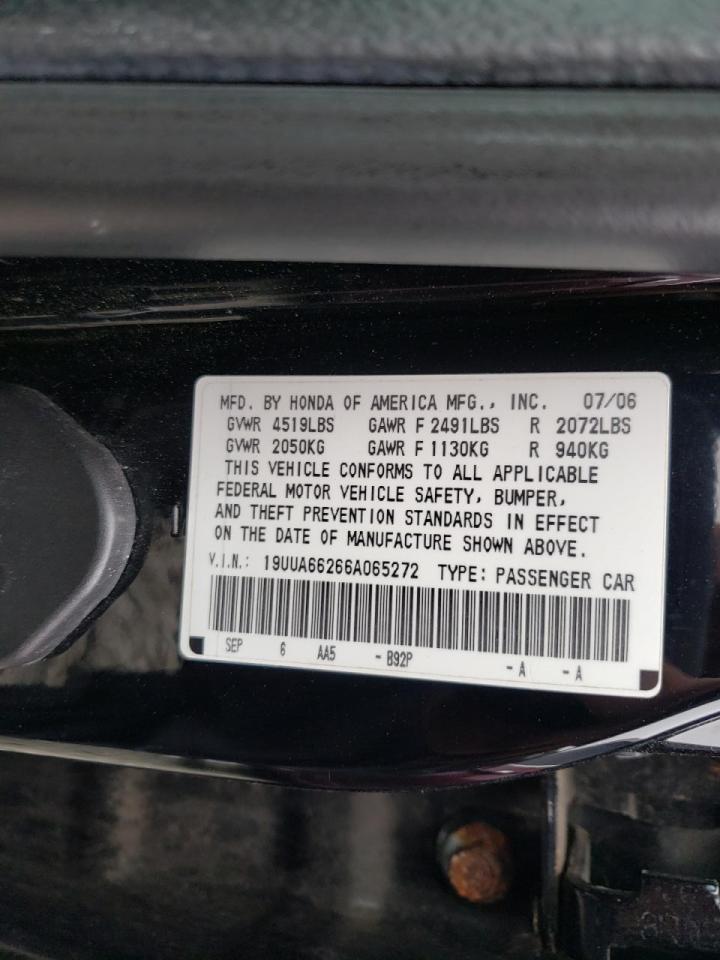 Photo 10 from auction – 2006 ACURA 3.2TL with VIN 19UUA66266A065272