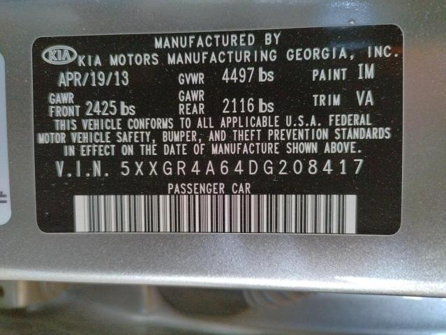 Photo 10 from auction – 2013 KIA OPTIMA SX with VIN 5XXGR4A64DG208417