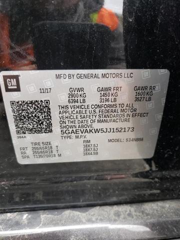 BUICK ENCLAVE ES 2018 with VIN 5GAEVAKW5JJ152173 - Photo from auction